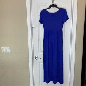 Womens Boutique Royal Blue Dress Size Medium Front Pockets